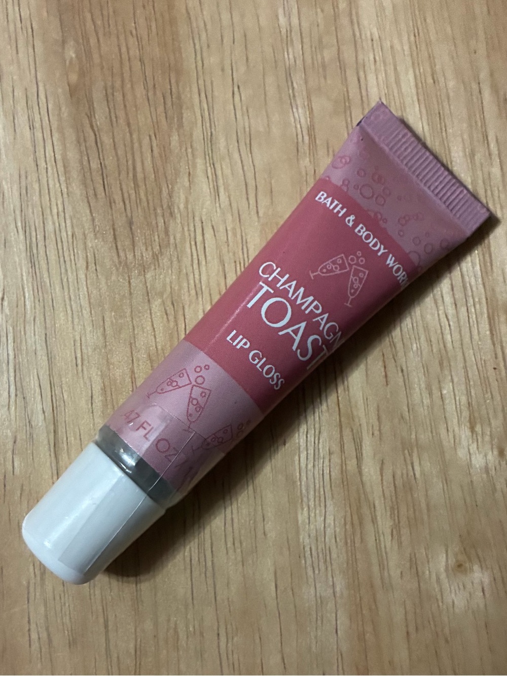 Bath & Body Works Champagne Toast Lip Gloss - Rose Pink Tube